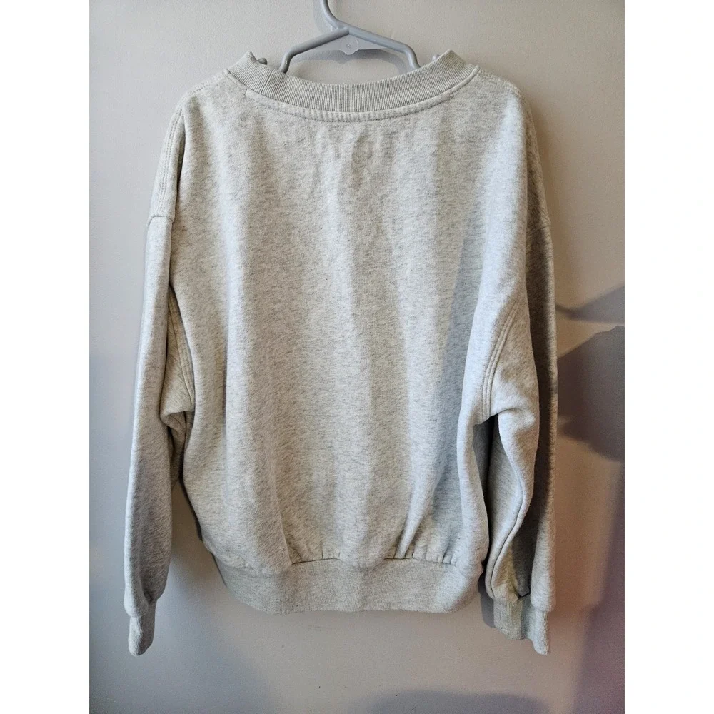 GAP × Disney Kids Minnie Mouse Sweatshirt Gray‎ Size M(8) Metallic Logo Crewneck